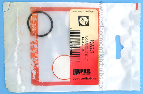 PRB OA2.7 2.7 Inch IC .068 Inch Thick Round Rubber Replacement Projector Belt