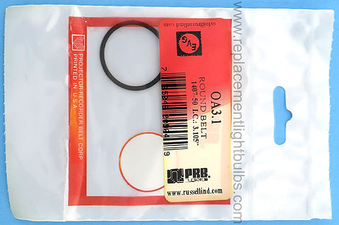 PRB OA3.1 3.105 Inch IC .064 Inch Thick Round Rubber Replacement Projector Belt