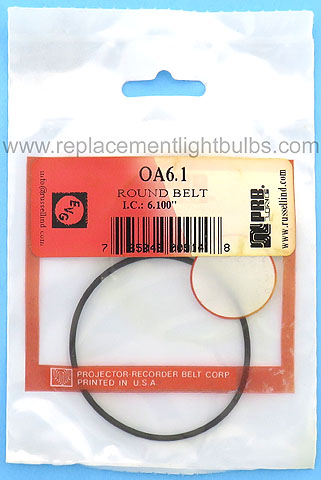 PRB OA6.1 6.1 Inch IC .064 Inch Thick Round Rubber Replacement Projector Belt