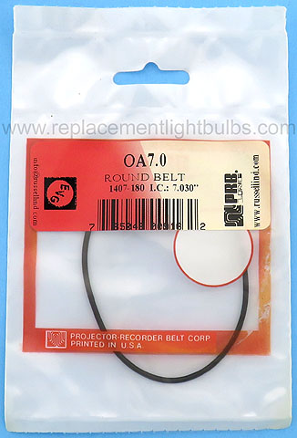 PRB OA7.0 7.03 Inch IC .064 Inch Thick Round Rubber Replacement Projector Belt