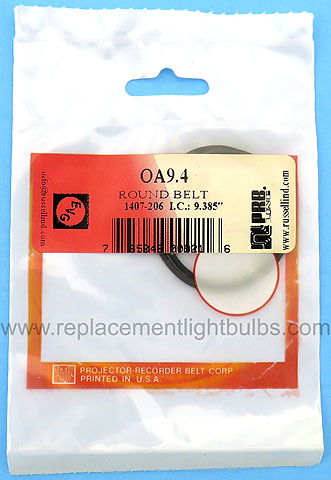 PRB OA9.4 9.385 Inch IC .072 Inch Thick Round Rubber Replacement Projector Belt
