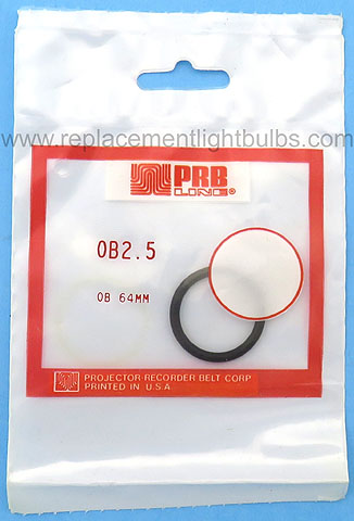 PRB OB2.5 2.5 Inch IC .1 Inch Thick Round Rubber Replacement Projector Belt