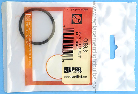 PRB OB3.8 3.8 Inch IC .1 Inch Thick Round Rubber Replacement Projector Belt