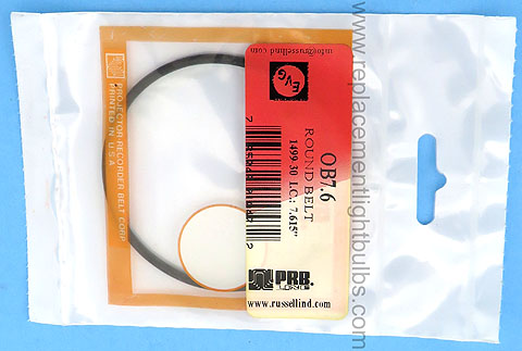 PRB OB7.6 7.6 Inch IC .1 Inch Thick Round Rubber Replacement Projector Belt
