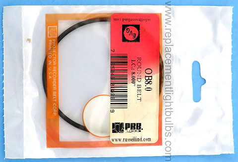 PRB OB8.0 8.0 Inch IC .1 Inch Thick Round Rubber Replacement Projector Belt