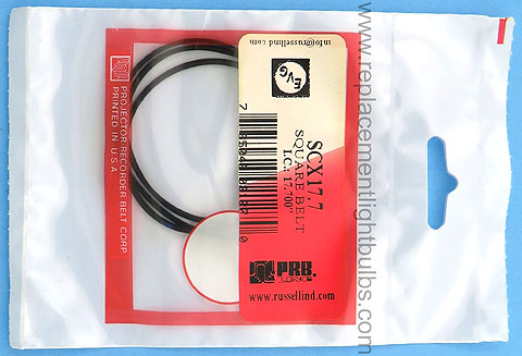PRB SCX17.7 17.7 Inch IC .0435 Inch Wide Square Rubber Replacement Projector Belt