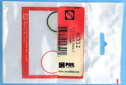 PRB SCY2.2 2.2 Inch IC .0355 Inch Thick Square Rubber Replacement Projector Belt