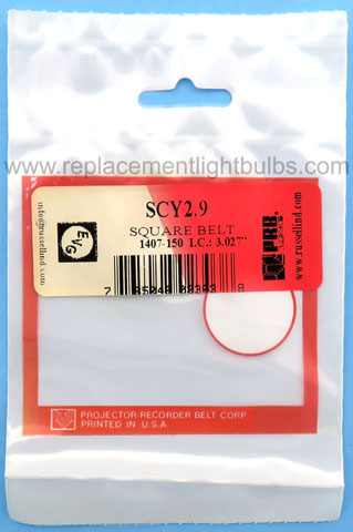 PRB SCY2.9 3.027 Inch IC .0325 Inch Thick Square Rubber Replacement Projector Belt