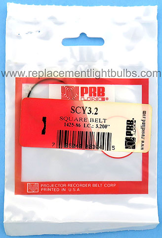 PRB SCY3.2 3.2 Inch IC .034 Inch Wide Square Rubber Replacement Projector Belt