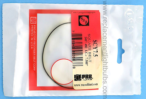 PRB SCY7.5 7.5 Inch IC .0355 Inch Thick Square Rubber Replacement Projector Belt