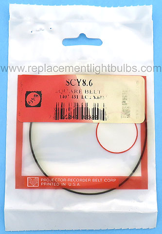PRB SCY8.6 8.623 Inch IC .04 Inch Thick Square Rubber Replacement Projector Belt
