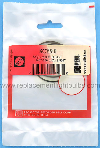 PRB SCY9.0 8.836 Inch IC .038 Inch Thick Square Rubber Replacement Projector Belt