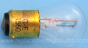 GE 1560 20V 20W S-8 BA15d Instrument Light Bulb