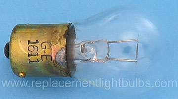 GE 1611 5.4V 1.86A BA15s S-8 Clear Light Bulb Instrument Lamp