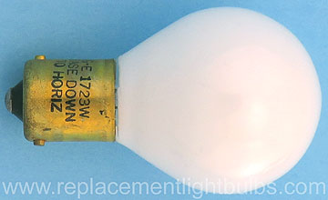 GE 1723W 1723 6.2V 4.5A BA15d S-11 White Glass Replacement Light Bulb