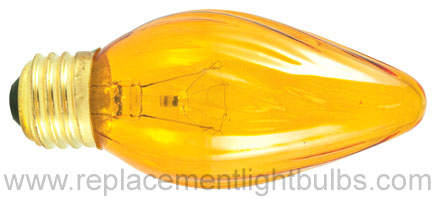 Bulbrite 25F15A-130V 25W E26 Medium Screw Amber Flame Light Bulb