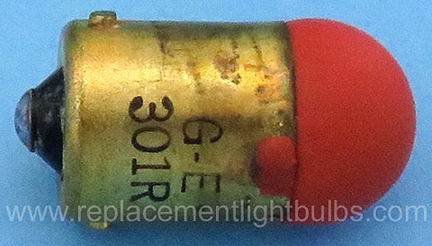 GE 301R 301 Red 28V .17A BA15s Aircraft Replacement Light Bulb