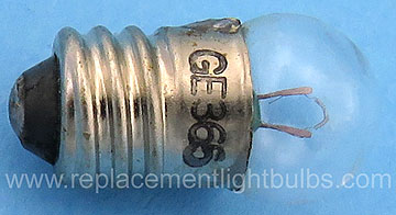 GE 365 3.6V .5A G3.5 E10 Miniature Screw Light Bulb
