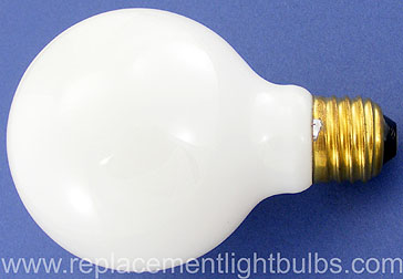 60G25F-130V White Frosted 60W Globe Lamp, Replacement Light Bulb