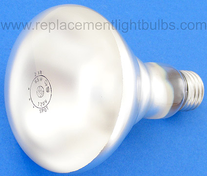 GE 65BR30/SP/2YR 120V 65W Indoor Spot Reflector Lamp, Replacement Light Bulb
