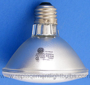 GE 75PAR30/H/FL25/RVL 75W 120V Reveal Halogen Flood Beam Light Bulb