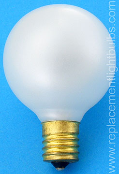 7G16N/PW-130V 7W G16 Pearl White E17 Intermediate Screw Base Light Bulb, Replacement Lamp