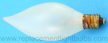 Durolite 4512 25W 120-125V Tini-Brite Satin Frost Glass E12 Candelabra Screw Base Light Bulb Replacement Lamp