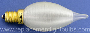Durolite 4956 1W 120-125V Candle Spun Glass E12 Candelabra Screw Base Light Bulb