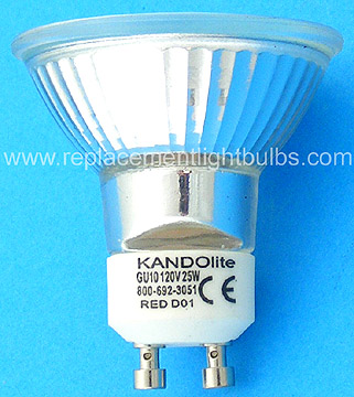 JDR-C 120V 25W GU10 Dichroic Red Light Bulb Replacement Lamp