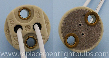 QRX-4.0 12A, 250V, G4, GU4 Bi-Pin Lamp Socket
