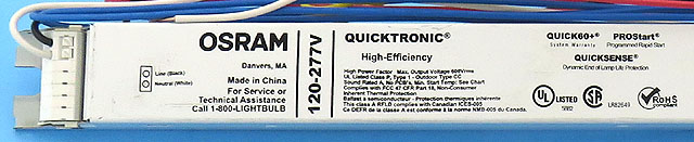 Osram Quicktronic QHE 2x54T5HO/UNV PSN HT 120-277V 1x 2x F54T5/HO Fluorescent Lamp Ballast