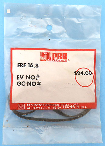 PRB FRF16.8 16.8 Inch IC Flat Rubber Fabric Tilton 5/16 x 16-15/16 Hi Speed J Projector Belt