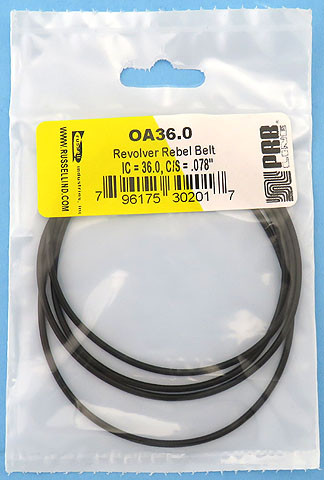 PRB OA36.0 36 Inch IC .078 Inch Thick Round Rubber Revolver Rebel Turntable Belt