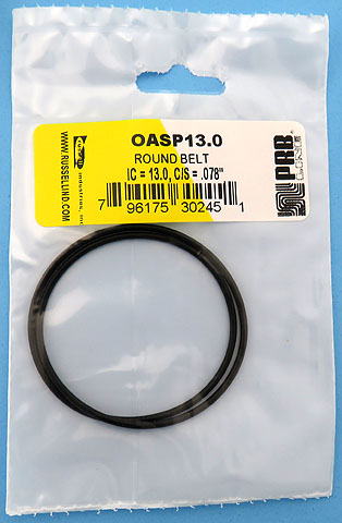 PRB OASP13.0 12.99 Inch IC .078 Inch Thick Round Rubber Replacement Projector Belt