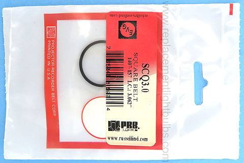PRB SCQ3.0 3 Inch IC .06 Inch Wide Square Replacement Projector Belt