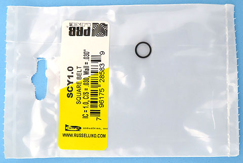 PRB SCY1.0 1 Inch IC .03 Inch Wide Square Rubber Replacement Belt