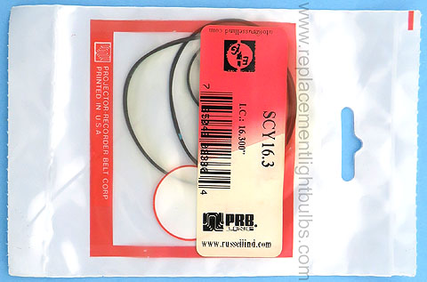 PRB SCY16.3 16.3 Inch IC .05 Inch Wide Square Rubber Replacement Projector Belt