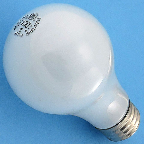 GE 100A 130V 100W Inside Frosted Light Bulb