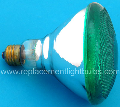 100BR38/G 120V 100W Green Reflector Flood Light Bulb