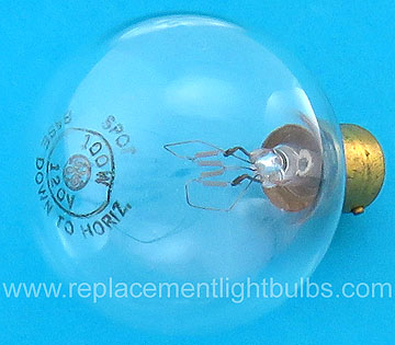 100G16.5/29SC 100W 120V Base Down to Hor. Spot Clear Glass Light Bulb