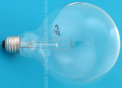 GE 100G40 100W 120V G40 Clear Globe Glass E26 Medium Screw Base Replacement Light Bulb