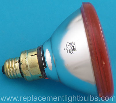 GE 100PAR/R 100W 115-125V PAR38 Red Flood Beam Light Bulb