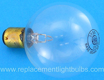 GE 1020 12.8V 5A 64W BA15d G16.5 Clear Glass Lamp