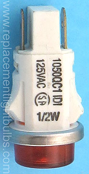 1050QC1 IDI SR 125VAC 1/2W Red Panel Mount Indicator Light Bulb