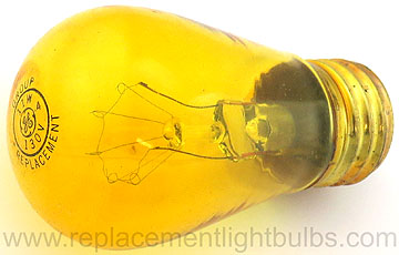 11S14/TY 130V 11W S14 Transparent Yellow Light Bulb