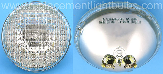 GE 120PAR56/WFL 120W 12V Wide Flood Sealed Beam Light Bulb Replacement Lamp