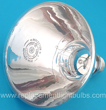 GE 125R40/1 125W 120V Clear Heat Lamp Replacement Light Bulb