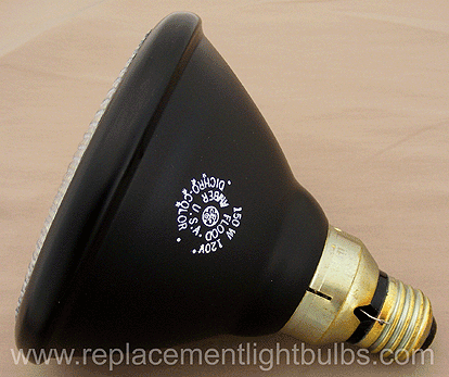 GE 150PAR/FL/A 150W 120V Amber Flood Dichro-Color Light Bulb