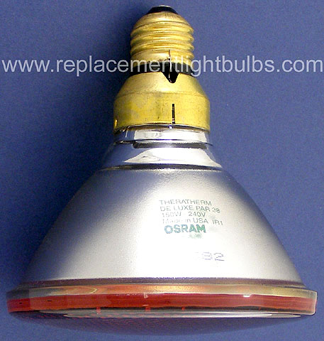 Osram 150PAR/HEAT/R 150W 240V Theratherm Deluxe PAR38 IR Red Heat Lamp