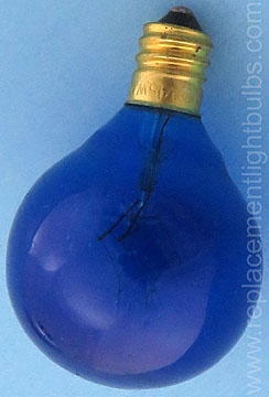 Yorkville 15G12C/TB 15W Blue E12 Candelabra Screw Base Light Bulb